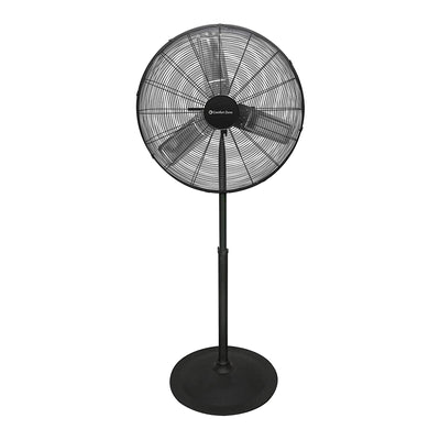 Comfort Zone 30" 3 Speed Adjustable Industrial Pedestal Fan, Black (Open Box)