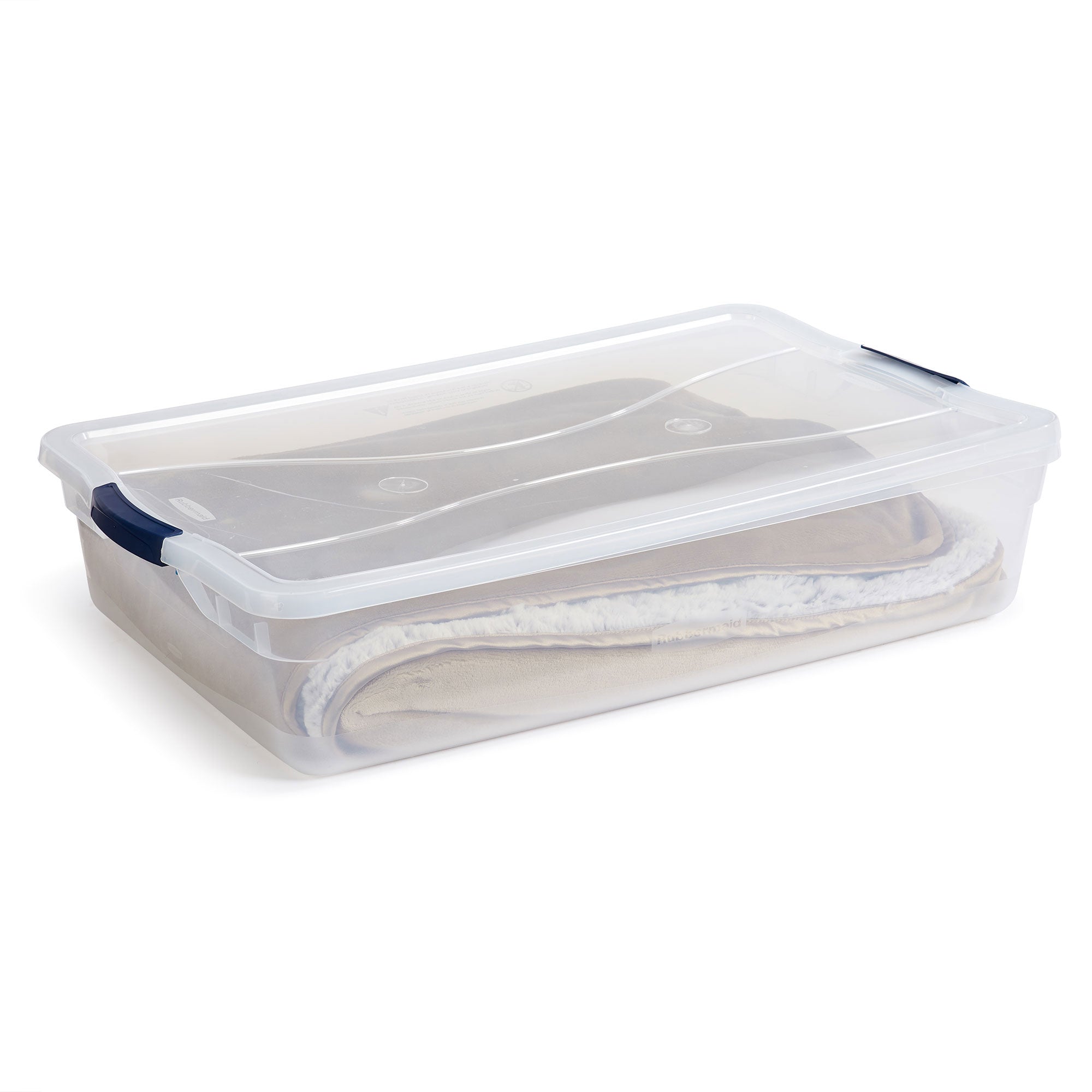Rubbermaid Cleverstore 42 Quart Latching Stackable Storage Tote, Clear (8 Pack) - VMInnovations