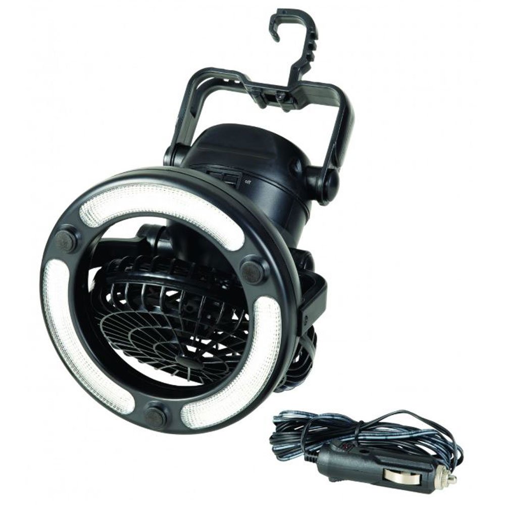 Clam Corporation 8429 Portable Outdoor Attachable Fan/LED Light Combo, Large