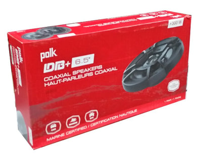 Polk Audio 6.5" 300W 2 Way Car/Marine ATV Stereo Coaxial Speakers DB652 (4 Pack) - VMInnovations