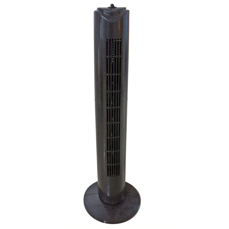 Optimus 32 Inch 3 Speed Home Oscillating Tower Fan with Timer, Black (Used)