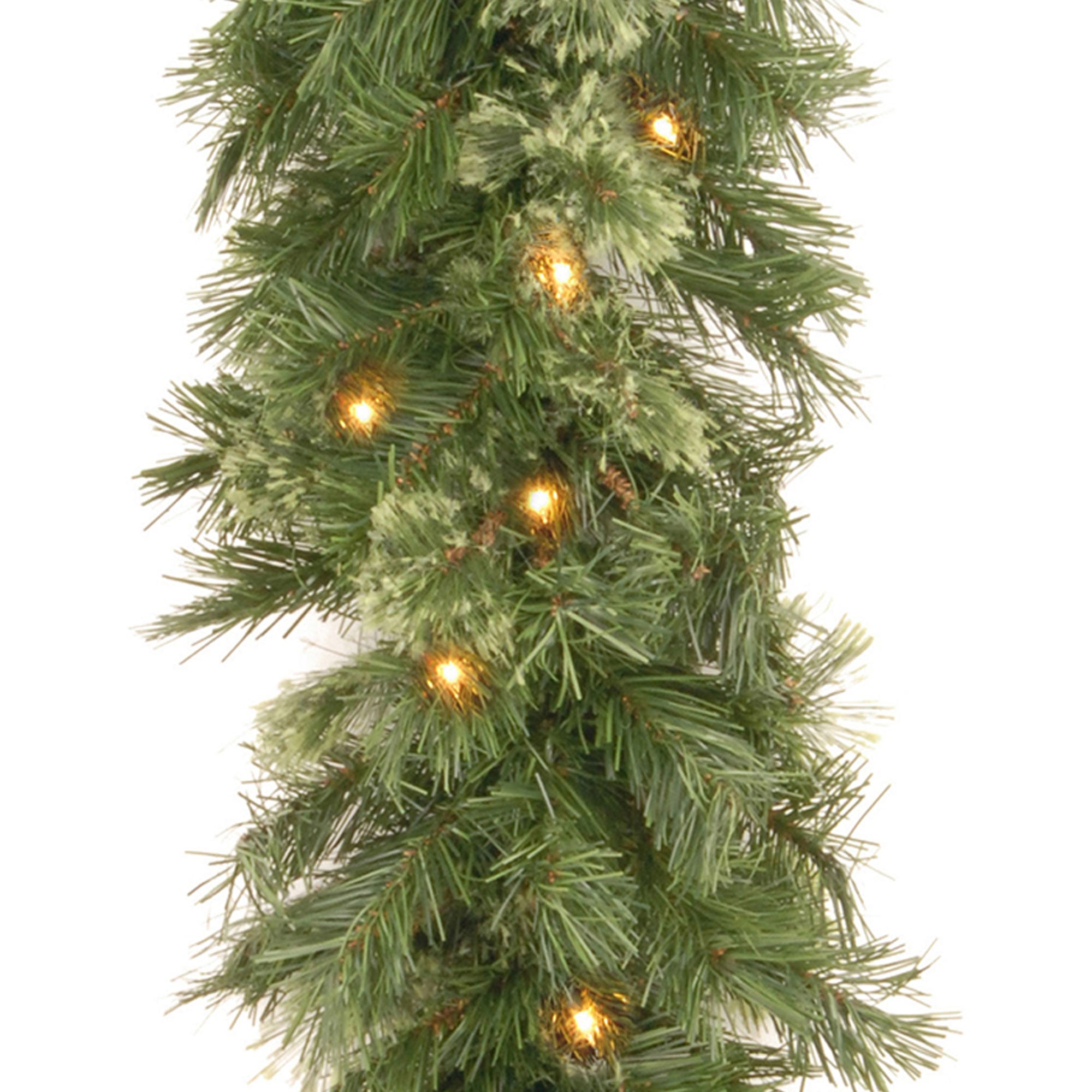 National Tree Company 9 Foot Wispy Willow Garland with Clear Lights
