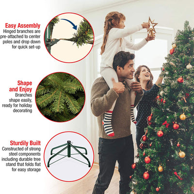 National Tree Company Carolina Pine 7.5ft Prelit Christmas Tree (Open Box)