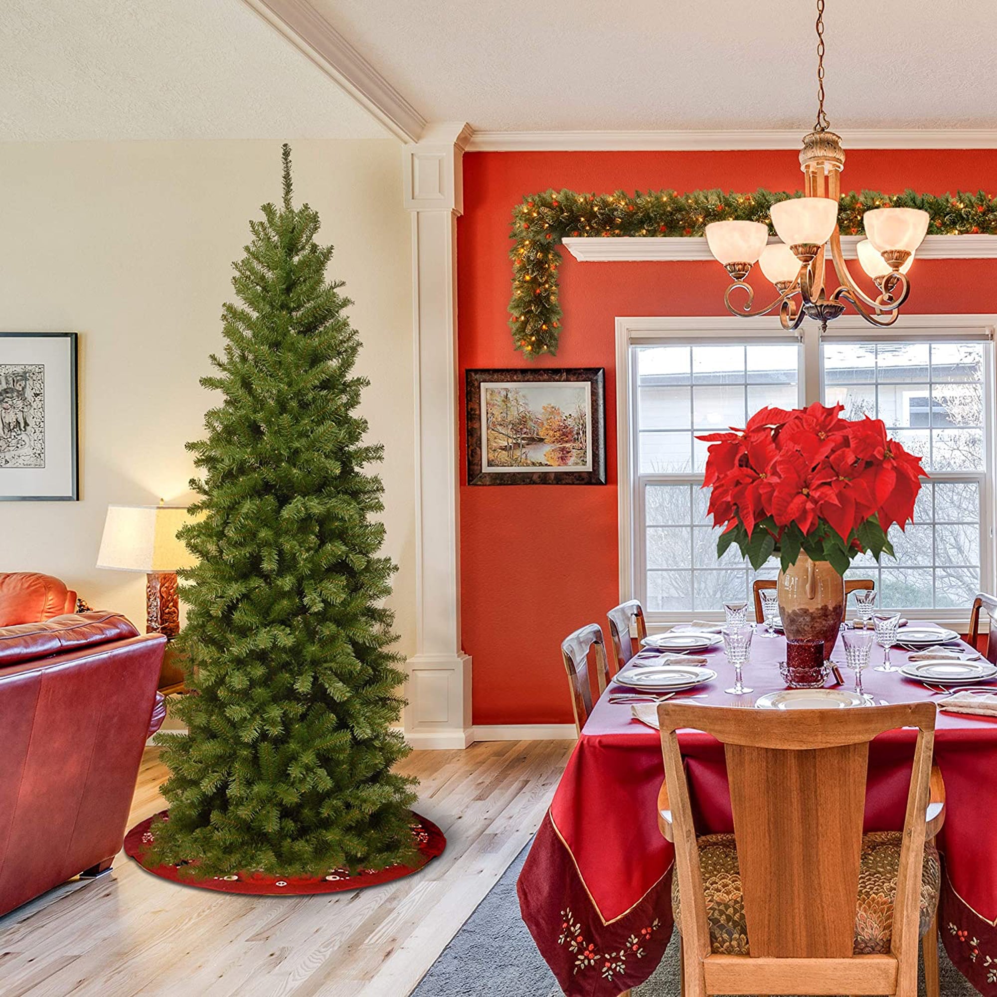 National Tree 6.5Ft Unlit Artificial North Valley Spruce Hinged Tree (Used) - VMInnovations