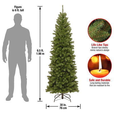 National Tree 6.5Ft Unlit Artificial North Valley Spruce Hinged Tree (Used)