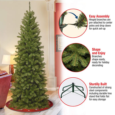 National Tree 6.5Ft Unlit Artificial North Valley Spruce Hinged Tree (Used) - VMInnovations