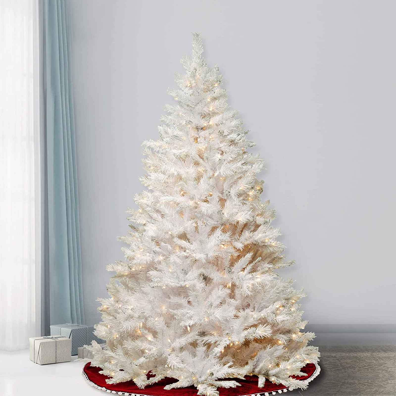 National Tree Company Winchester Pine 7' White Christmas Tree (Used) - VMInnovations
