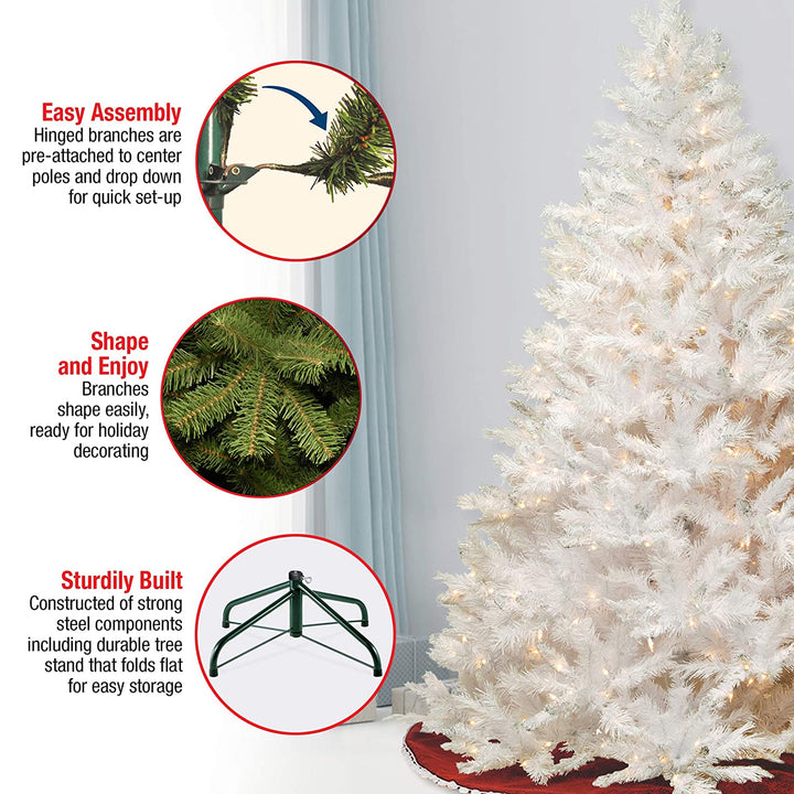 National Tree Company Winchester Pine 7' White Christmas Tree (Used)