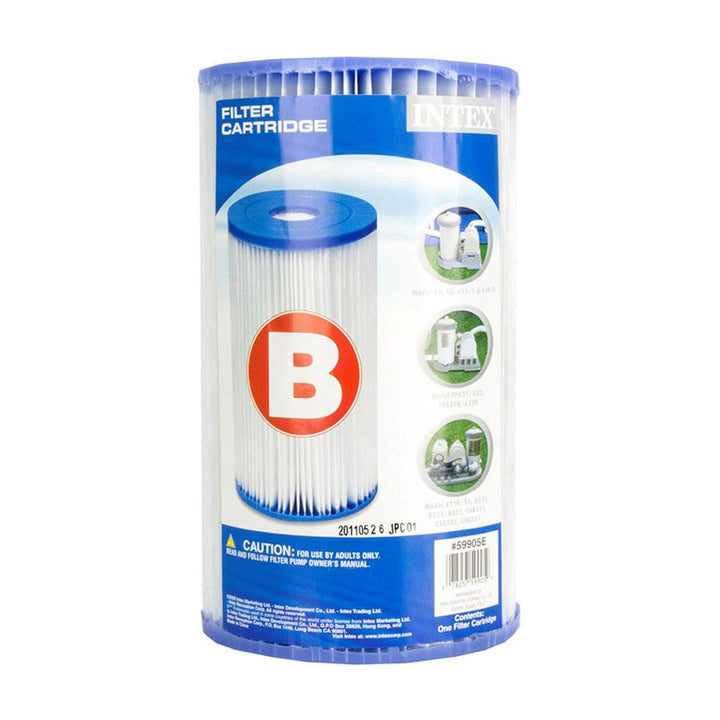 Intex Easy Set Type B Replacement Filter Cartridge for Swimming Pools (9 Pack)