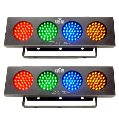 Chauvet DJ Bank RGBA LED Sound Active Color Party Wash Effect Light (2 Pack)