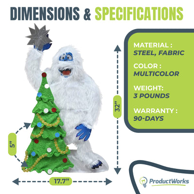 ProductWorks Peanuts 32" Snoopy & Woodstock and 32" Bumble w/ Tree Decorations - VMInnovations