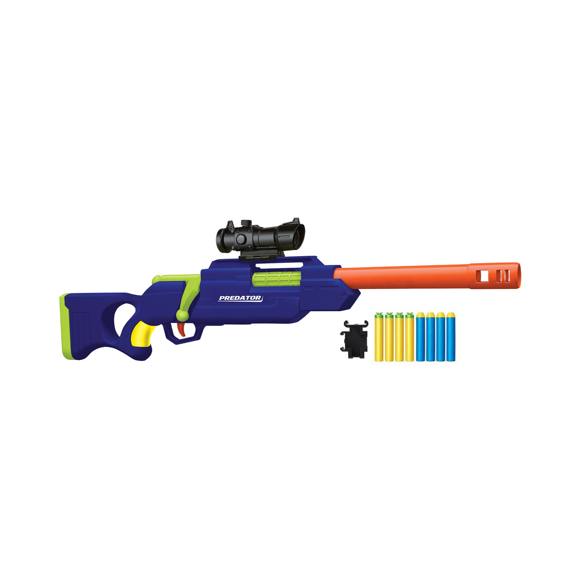 Buzz Bee Toys Predator Bolt Action Sniper Toy Foam Dart Launcher with 8 Darts - VMInnovations