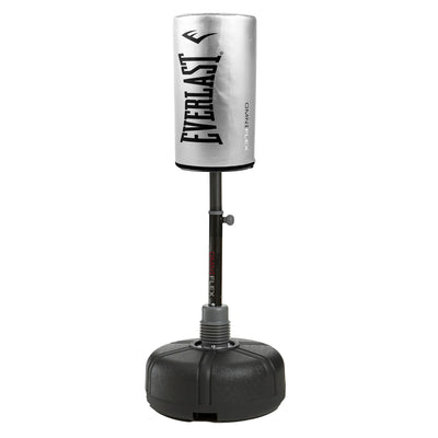 Everlast OmniFlex Punching Bag, Silver w/ Pro Style Boxing Gloves, 12 Oz, Pink