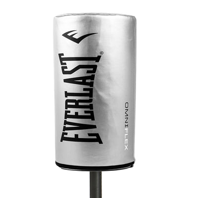 Everlast OmniFlex Punching Bag, Silver w/ Pro Style Elite Boxing Gloves, 14 Oz - VMInnovations