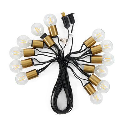 Brightech Glow Globe Edison LED Outdoor 12 Bulb String Lights, 26 Ft (Open Box) - VMInnovations