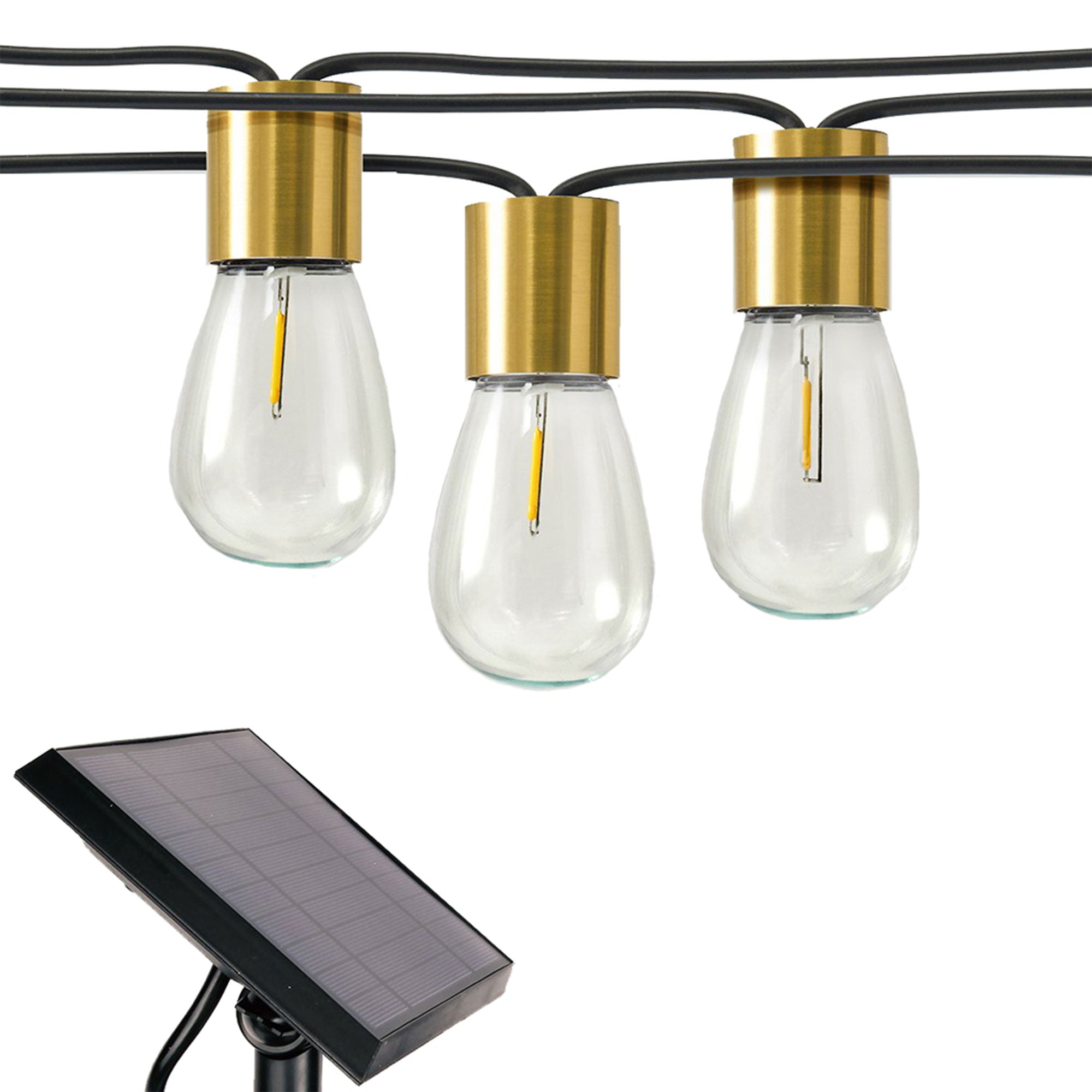 Brightech Solar Powered LED 12 Bulb Waterproof String Lights, 28 Ft (Open Box) - VMInnovations