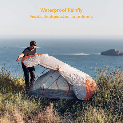 Lightweight 2 Person Outdoor Backpacking Tent with Rain Fly (Open Box)