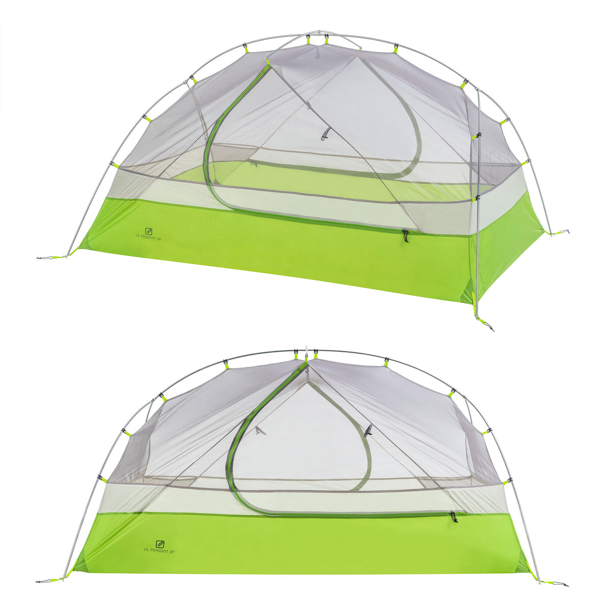 Featherstone Lightweight 2 Person Backpacking Tent w/ Rain Fly, Green (Open Box)