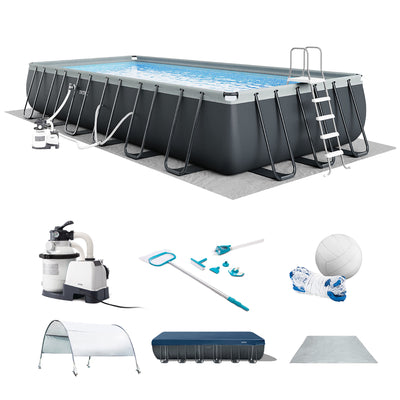 INTEX 26367EH 24' x12' x52" Rectangular Ultra XTR Frame Swimming Pool with Pump - VMInnovations