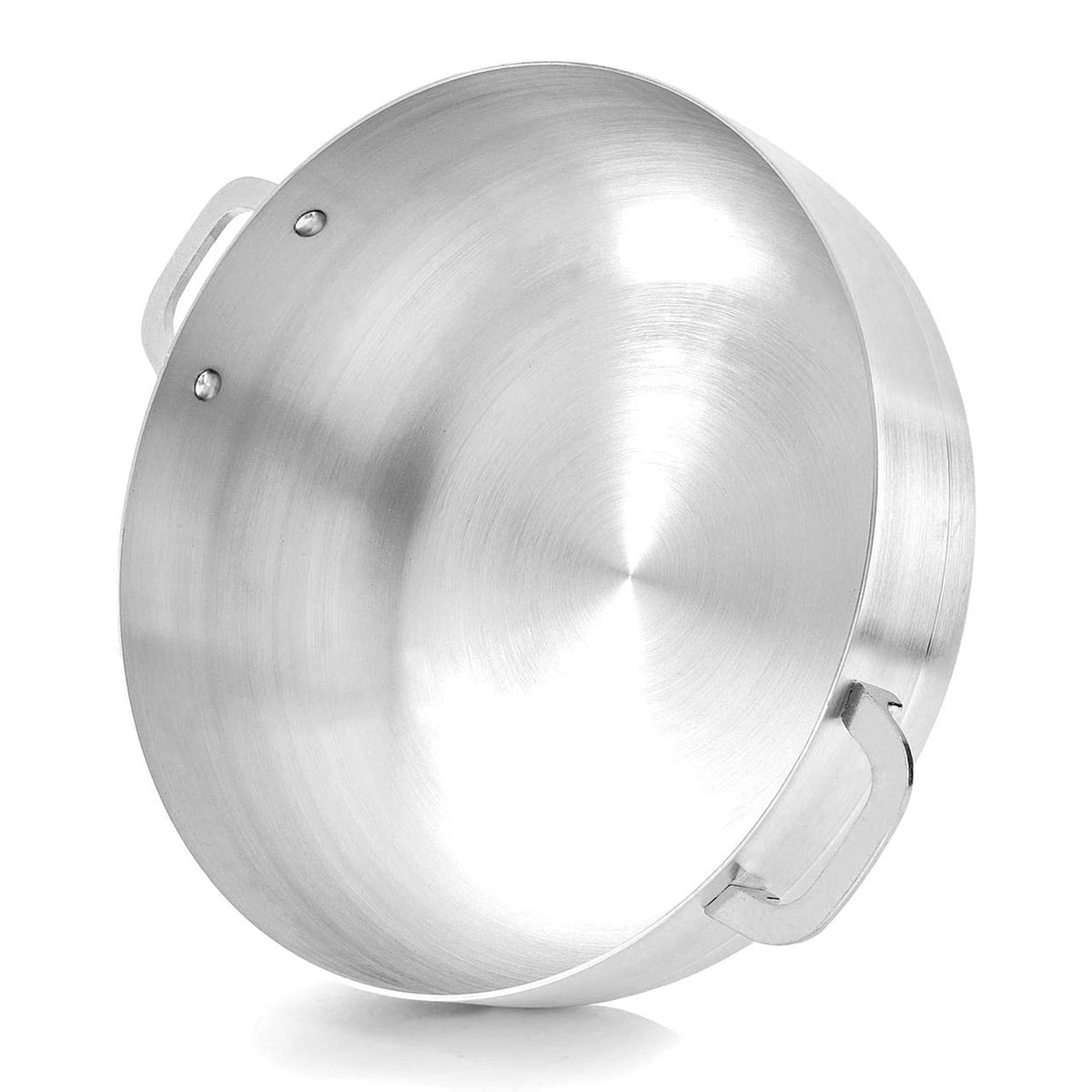 Alpine Cuisine 13 Quart Aluminum Nonstick Caldero Pot with Lid, Silver (Used)