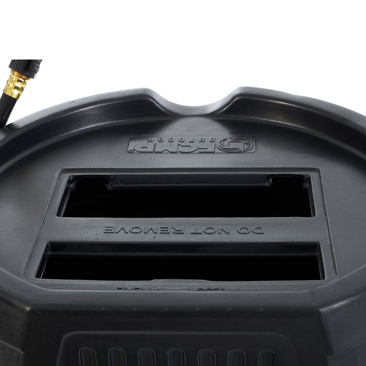 FCMP Outdoor RC45 Rain Barrel with Flat Back for Plants & Gardens, Black (Used) - VMInnovations