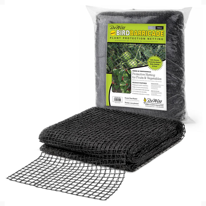 DeWitt 14x45 Ft Deluxe Bird Barricade, Garden Mesh Netting for Plant Protection - VMInnovations
