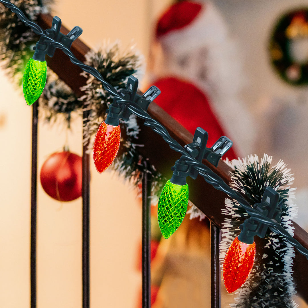 Noma Quick Clip C9 LED Christmas String Lights, 66.8', 100 Multicolor LEDs(Used) - VMInnovations