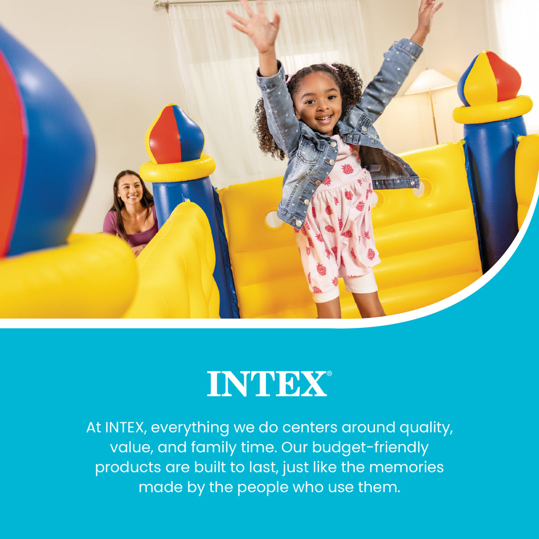 Intex Inflatable Colorful Jump-O-Lene Castle Bounce House, for 2 Kids Ages 3-6