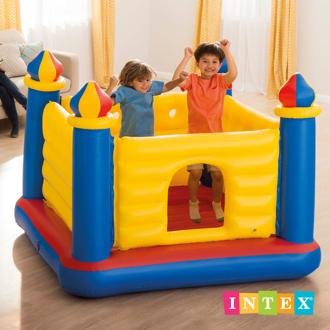 Intex Inflatable Colorful Jump-O-Lene Castle Bounce House, for 2 Kids Ages 3-6