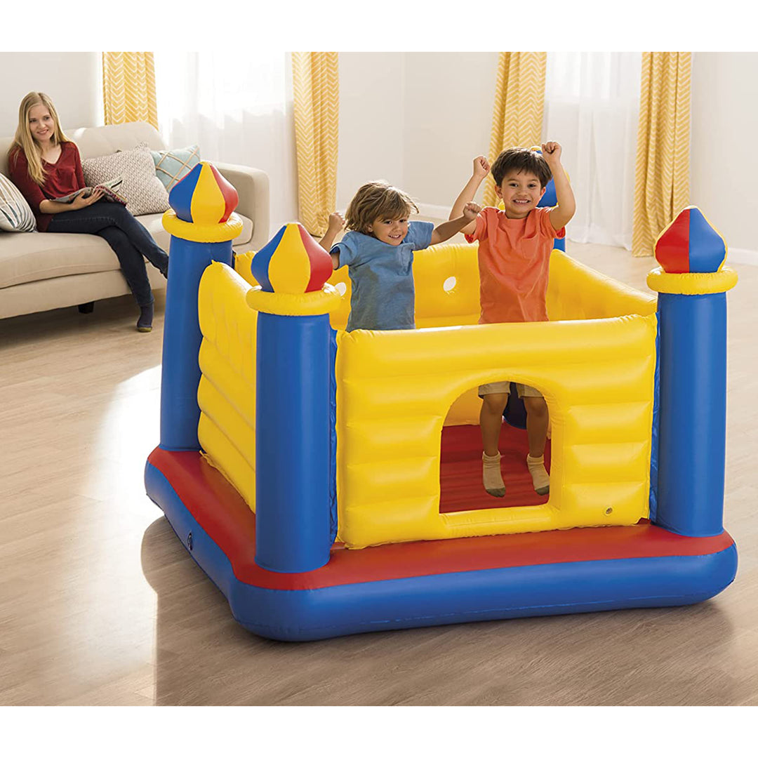 Intex Inflatable Colorful Jump-O-Lene Kids Castle Bouncer for Ages 3-6 | 48259EP