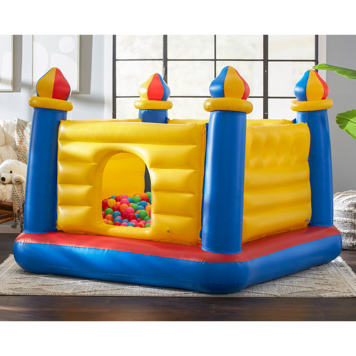 Intex Inflatable Colorful Jump-O-Lene Kids Castle Bouncer for Ages 3-6 | 48259EP