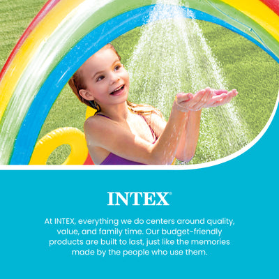 INTEX Inflatable Kid Rainbow Ring Water Play Center | 57453EP (Open Box) - VMInnovations