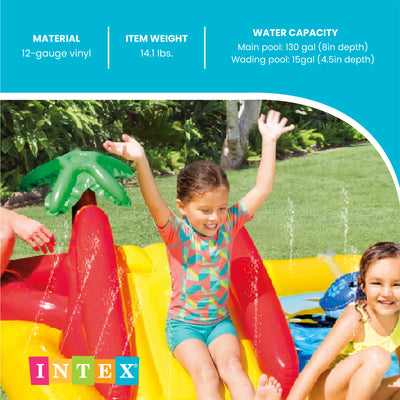 Intex 100"x77" Inflatable Ocean Play Center Backyard Toddler Kiddie Pool & Games