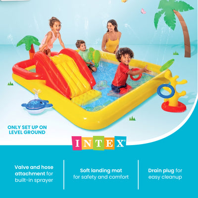Intex 100"x77" Inflatable Ocean Play Center Backyard Toddler Kiddie Pool & Games