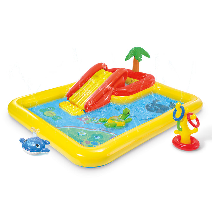 Intex 100"x77" Inflatable Ocean Play Center Backyard Toddler Kiddie Pool & Games