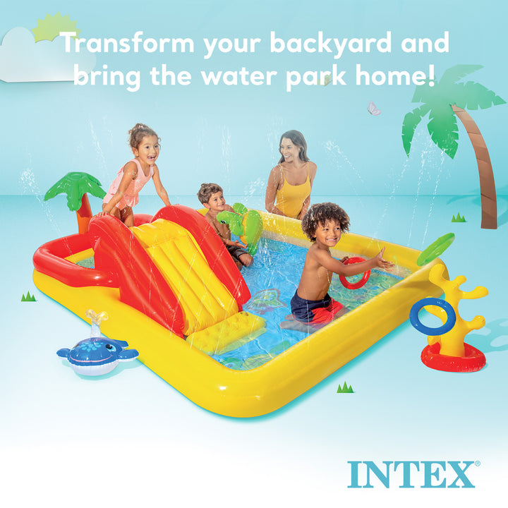 Intex Ocean Play Center Kids Inflatable Wading Pool (Used)