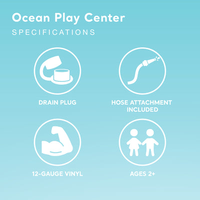 Intex Ocean Play Center Kids Inflatable Wading Pool 57454EP (Open Box) (4 Pack)