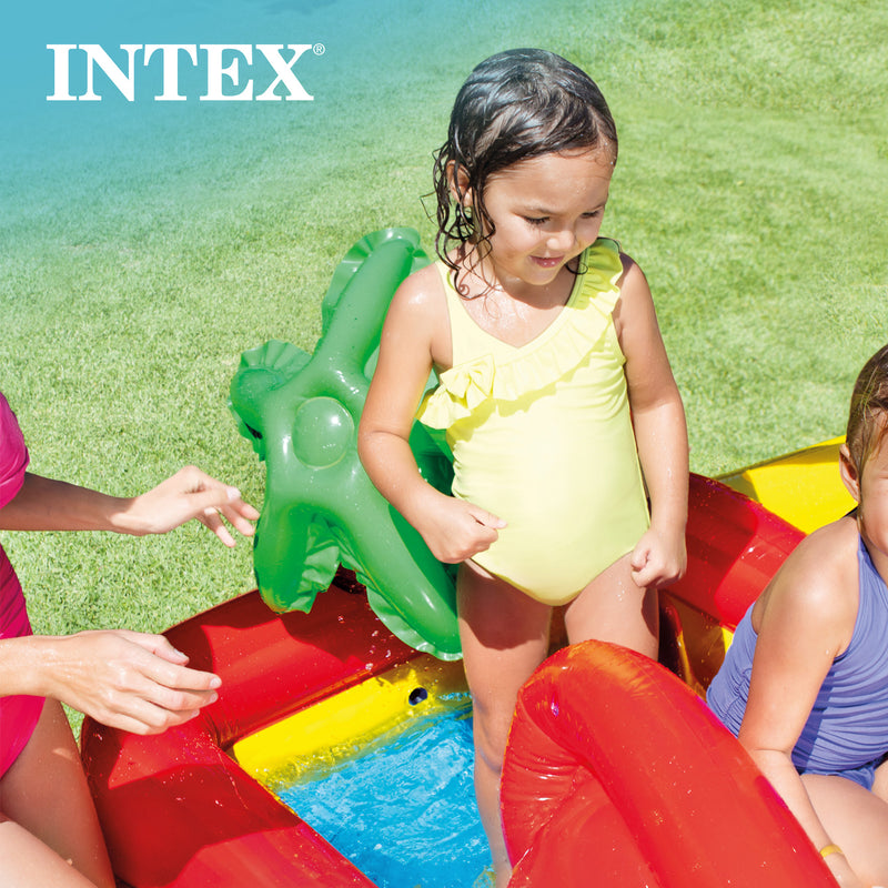 Intex Dinoland Kiddie Inflatable Pool & Inflatable Ocean Backyard Kiddie Pool