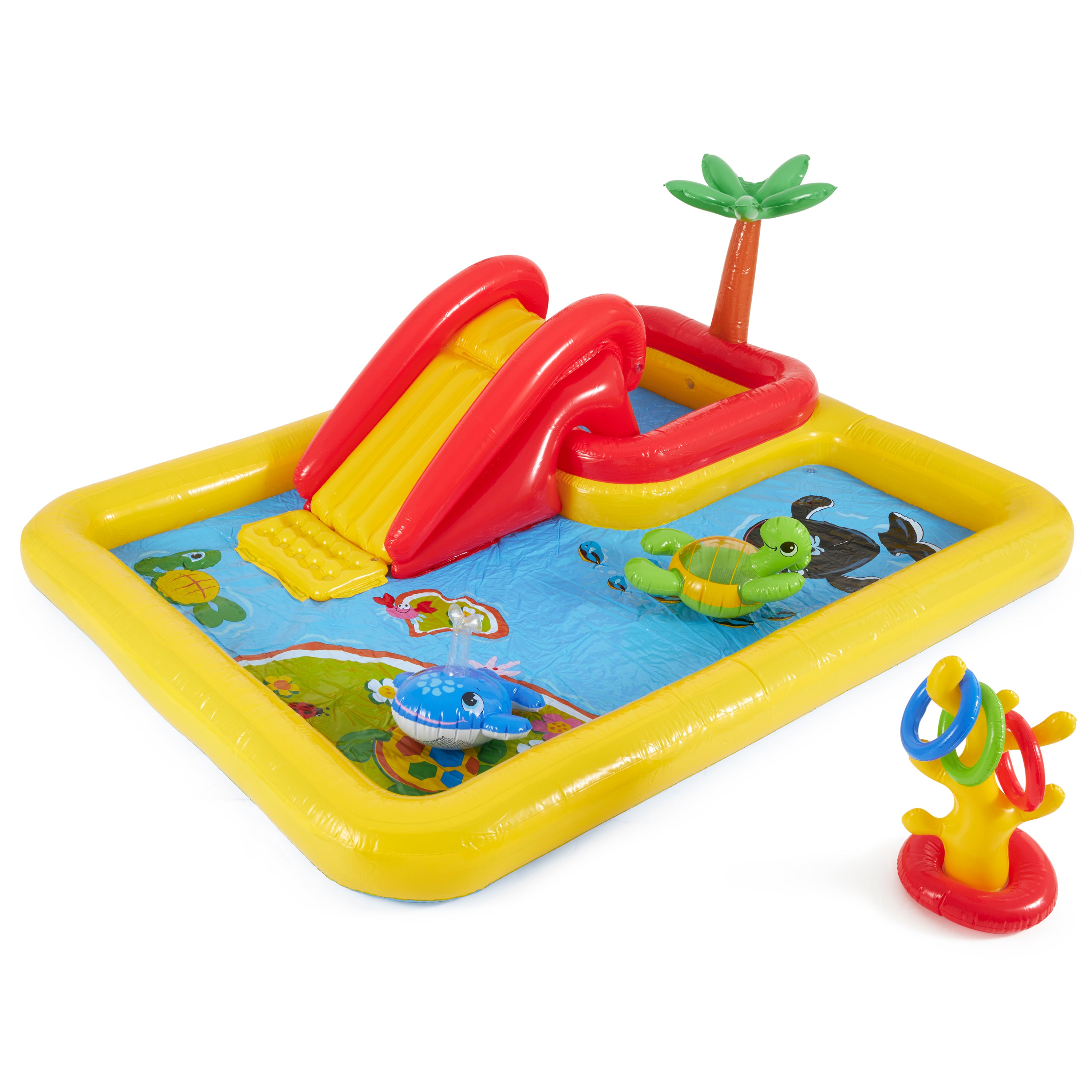 Intex Inflatable Ocean Play Center Pool with Multi-Colored Fun Ballz, 100 Pack - VMInnovations