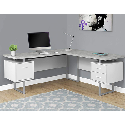 Monarch Specialties 70In Contemporary Office Computer Desk, White  (3 Pack)