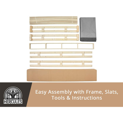 Hercules 8 Inch High Profile Instant Foundation Box Spring Replacement, Full