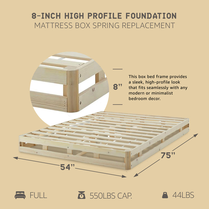 Hercules 8" High Profile Foundation Box Spring Replacement, Full (Open Box)