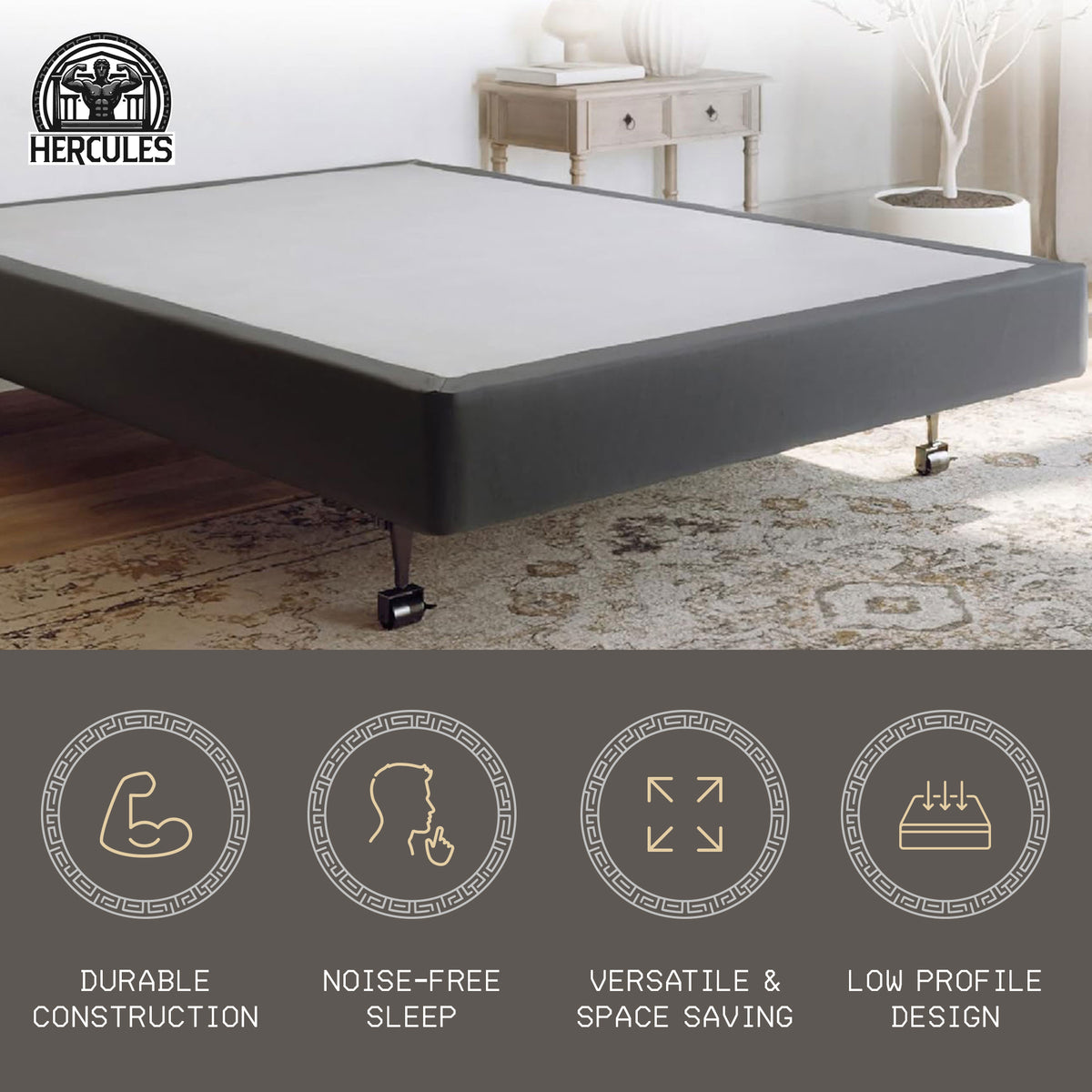 Classic Brands Foundation High Profile 8 Inch Wood Box Spring, Full (Open Box)