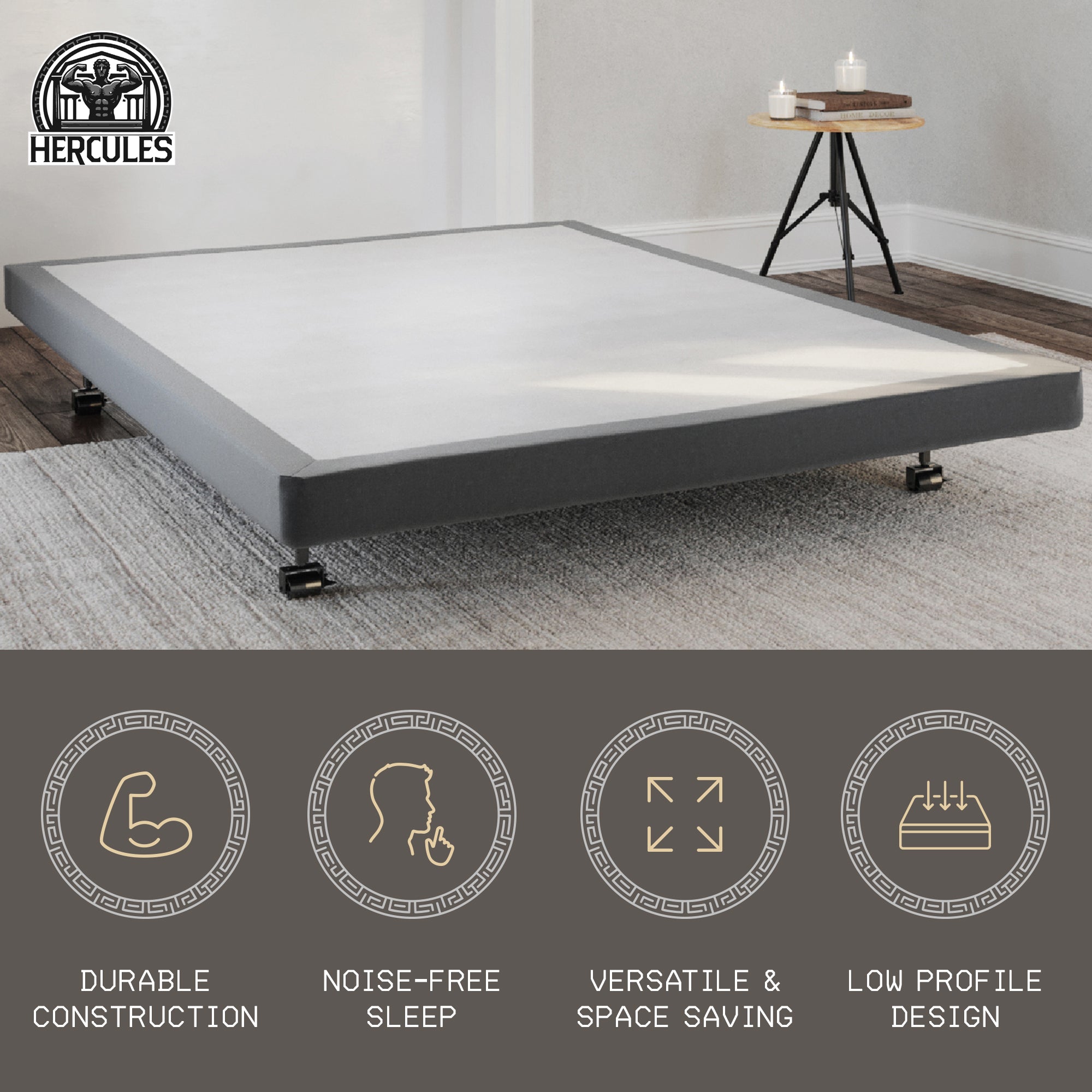 Classic Brands Instant Foundation Low Profile 4 In Box Spring Replacement, Queen (For Parts)