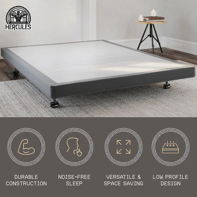 Hercules 4In Low Profile Foundation Mattress Box Spring Replacement, (For Parts)