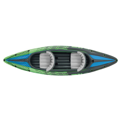 Intex Challenger K2 2-Person Inflatable Sporty Kayak + Oars And Pump (For Parts)