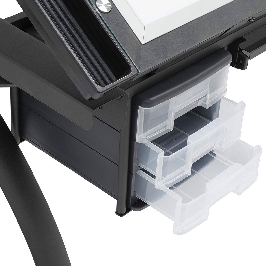 Artograph Futura Light Table for Artists with Storage & Dimmable Glass Work Top