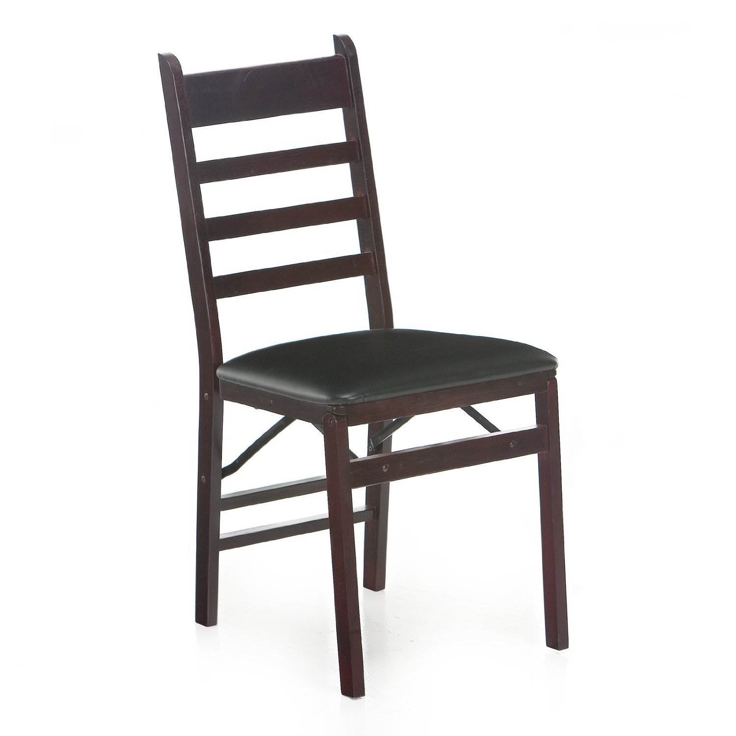 2) COSCO Wood/Vinyl Commercial Folding Chair - Open Box