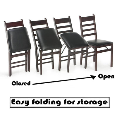 2) COSCO Wood/Vinyl Commercial Folding Chair - Open Box