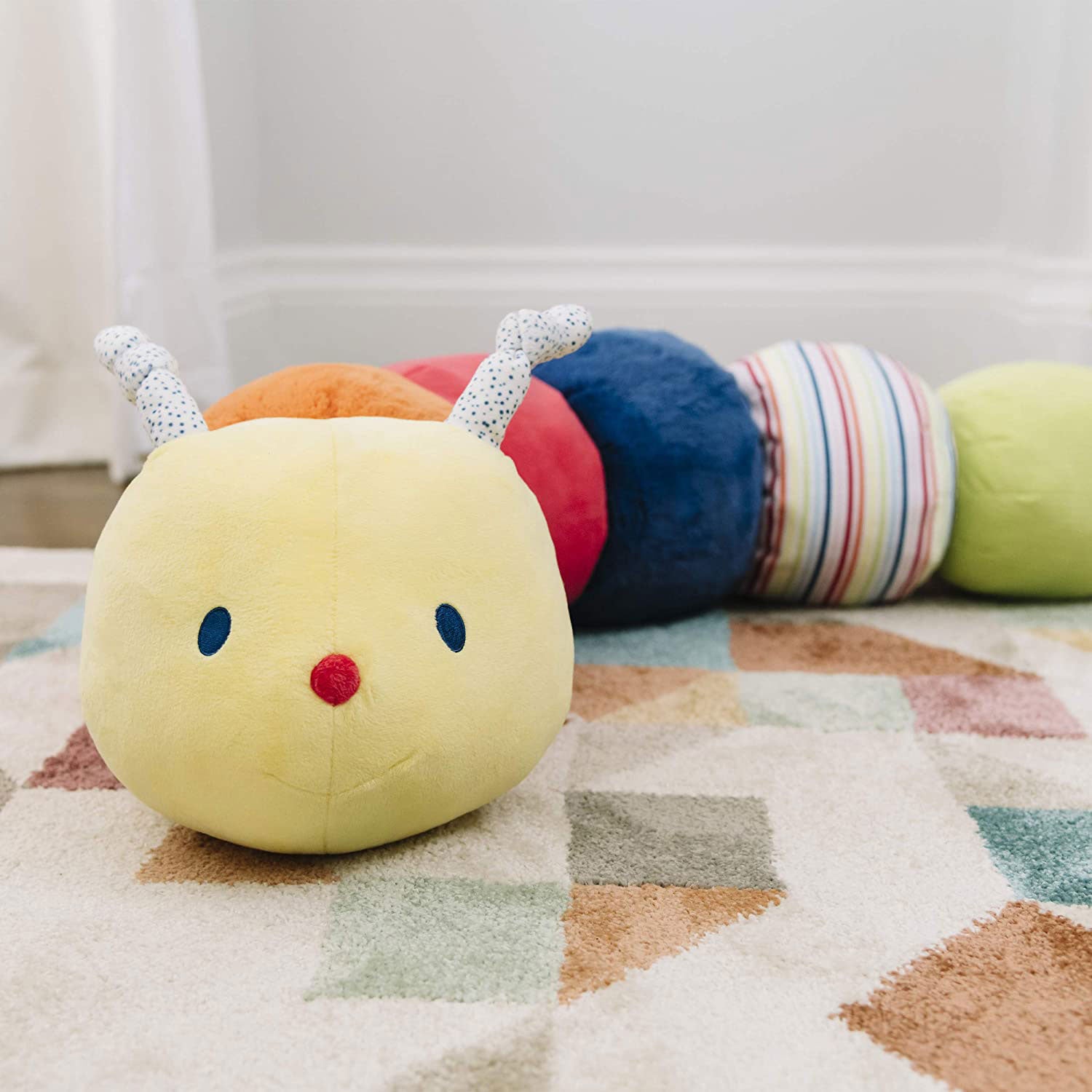 40" Soft Tinkle Crinkle Jumbo Caterpillar Sensory Stimulating Plush Toy (Used)